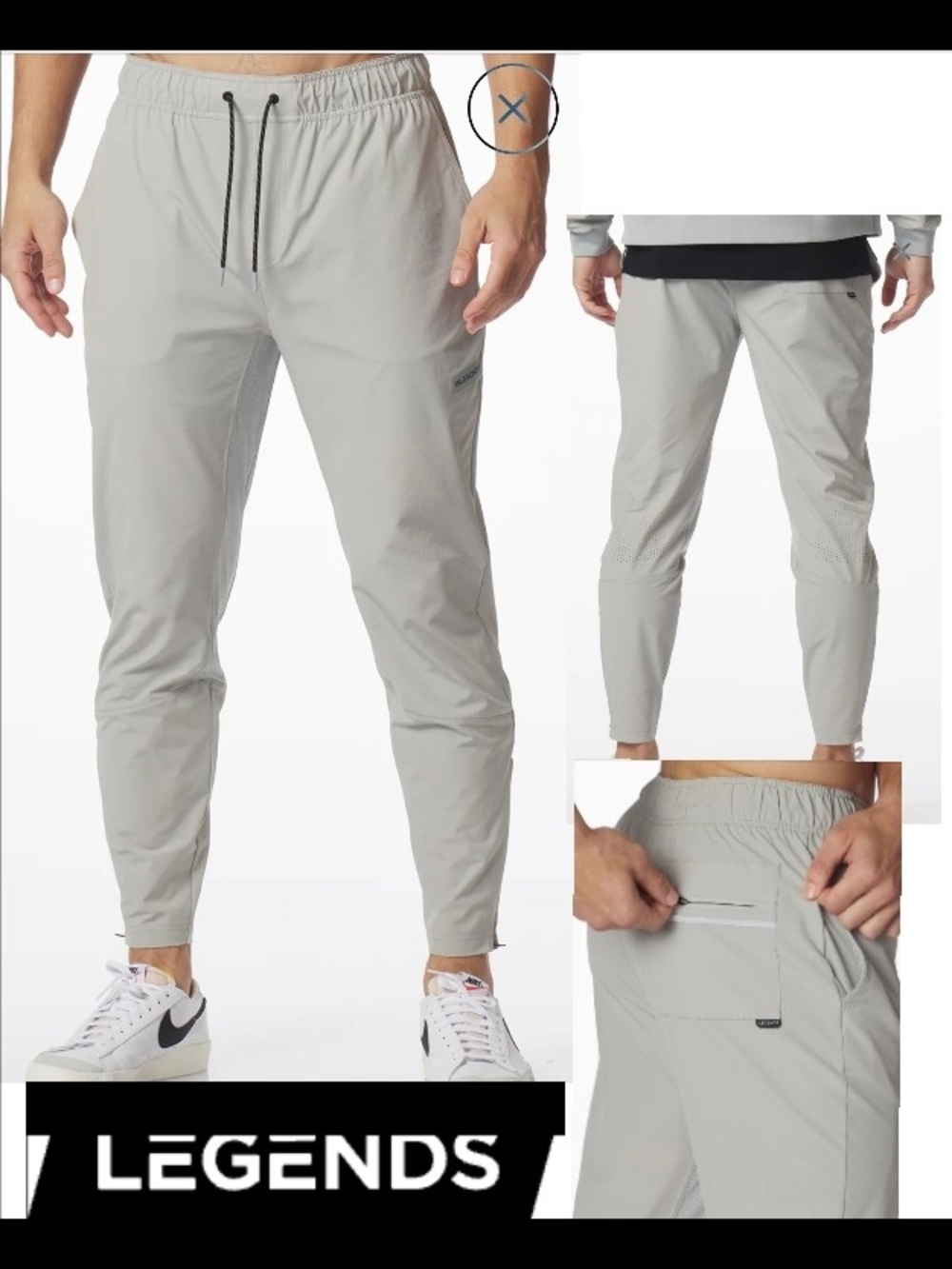 Legends Men's Light Gray Performance Joggers